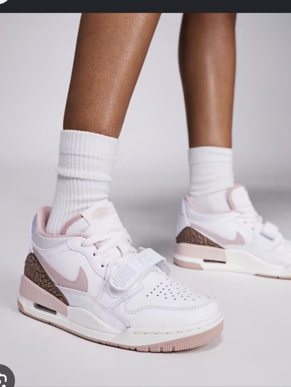 Air Jordan Legacy 312 Low Neutral Tone Pink and White Athletic Sneakers(7)